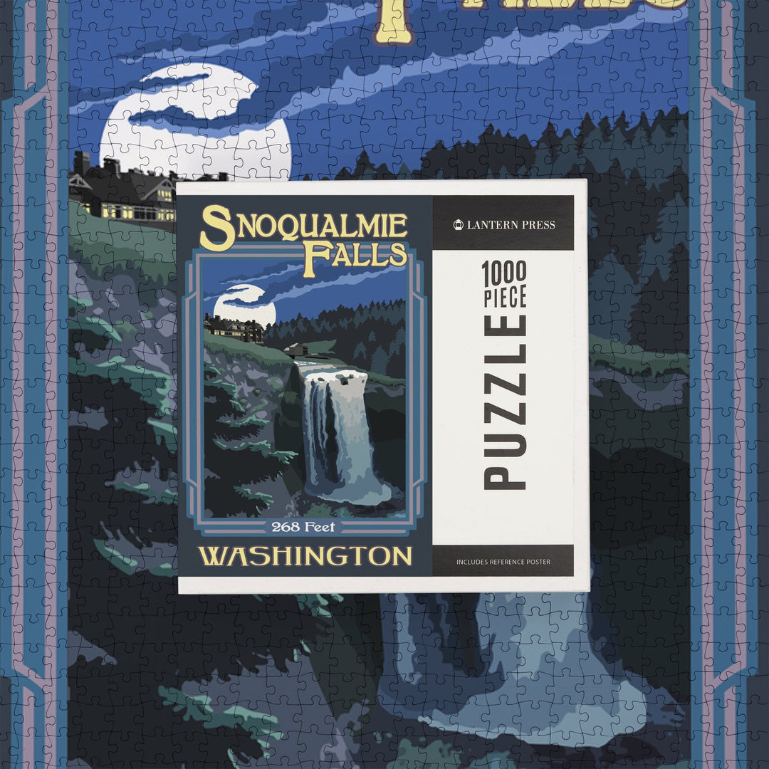 Snoqualmie Falls, Washington, Jigsaw Puzzle Puzzle Lantern Press 