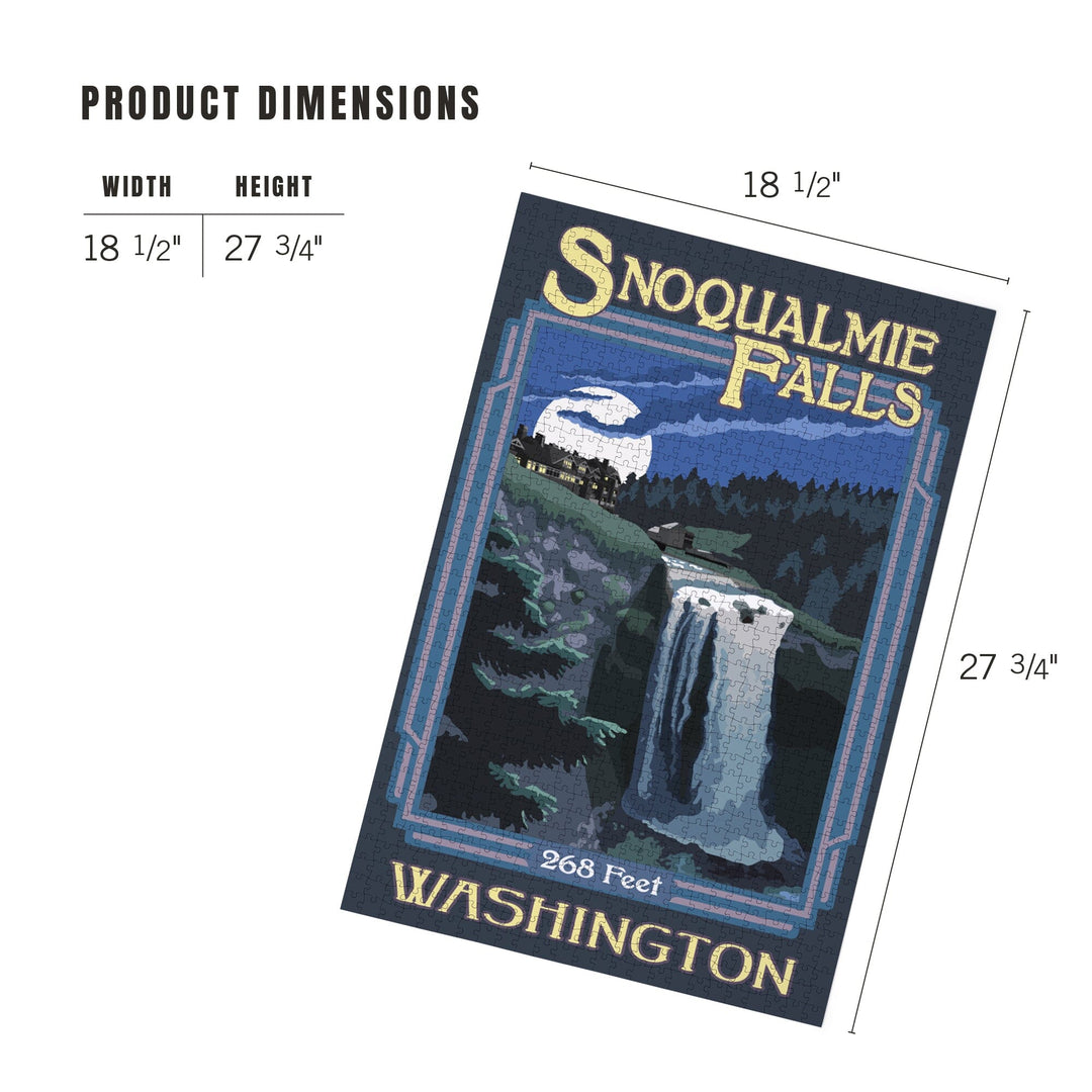 Snoqualmie Falls, Washington, Jigsaw Puzzle Puzzle Lantern Press 