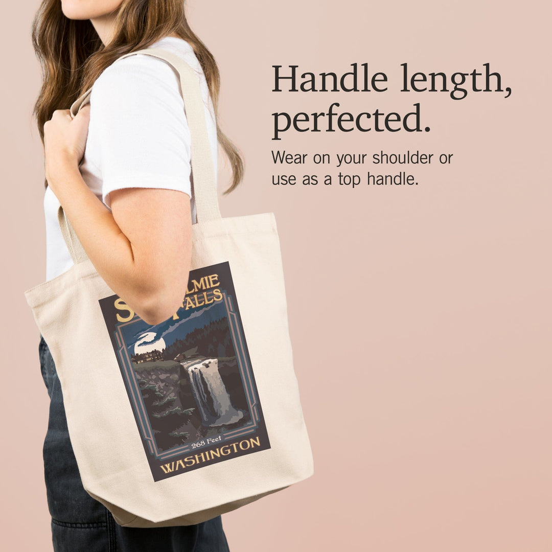 Snoqualmie Falls, Washington, Tote Bag Totes Lantern Press 