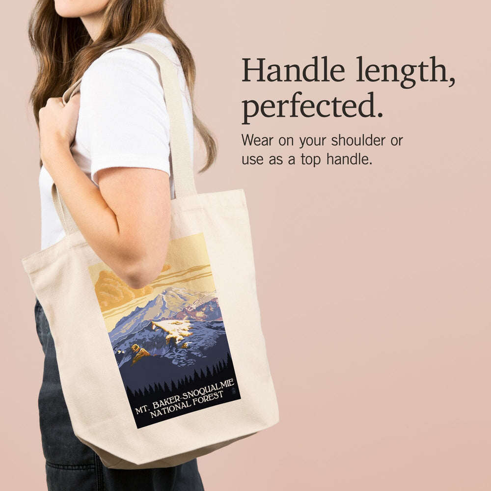 Snoqualmie National Forest, Washington, Mt. Baker, Tote Bag Totes Lantern Press 