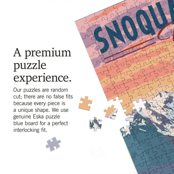 Snoqualmie Pass, Washington, Bear and Spring Flowers, Jigsaw Puzzle Puzzle Lantern Press 