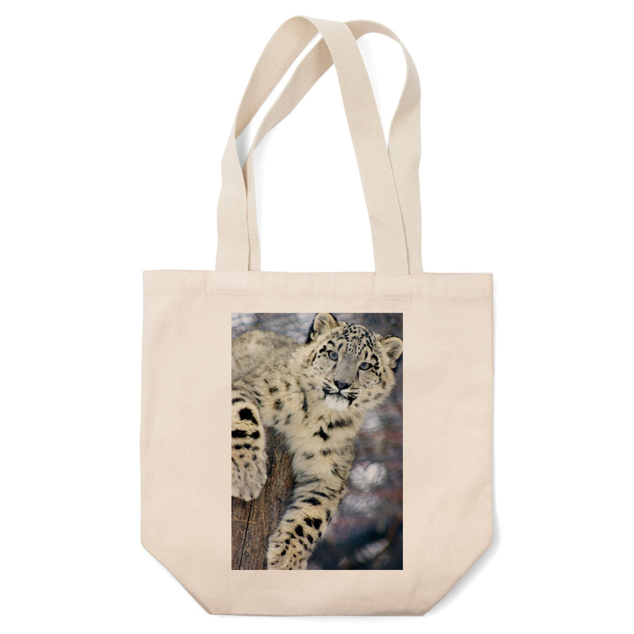 Snow Leopard, Tote Bag Totes Lantern Press 