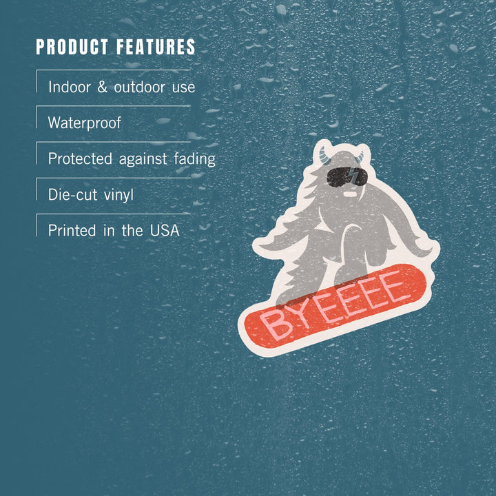 Snow Patrol Series, Byeeee, Contour, Vinyl Sticker Sticker Lantern Press 