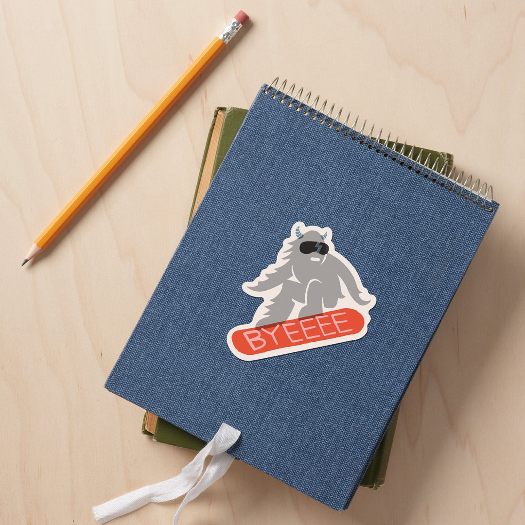 Snow Patrol Series, Byeeee, Contour, Vinyl Sticker Sticker Lantern Press 