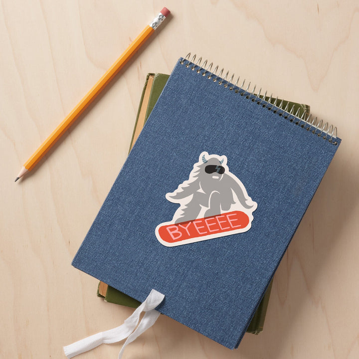 Snow Patrol Series, Byeeee, Contour, Vinyl Sticker Sticker Lantern Press 