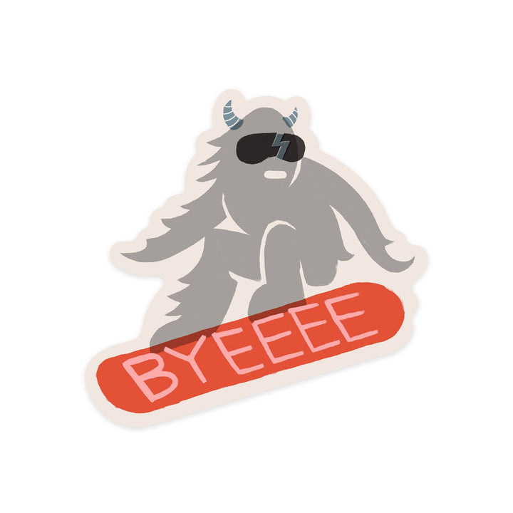 Snow Patrol Series, Byeeee, Contour, Vinyl Sticker Sticker Lantern Press 