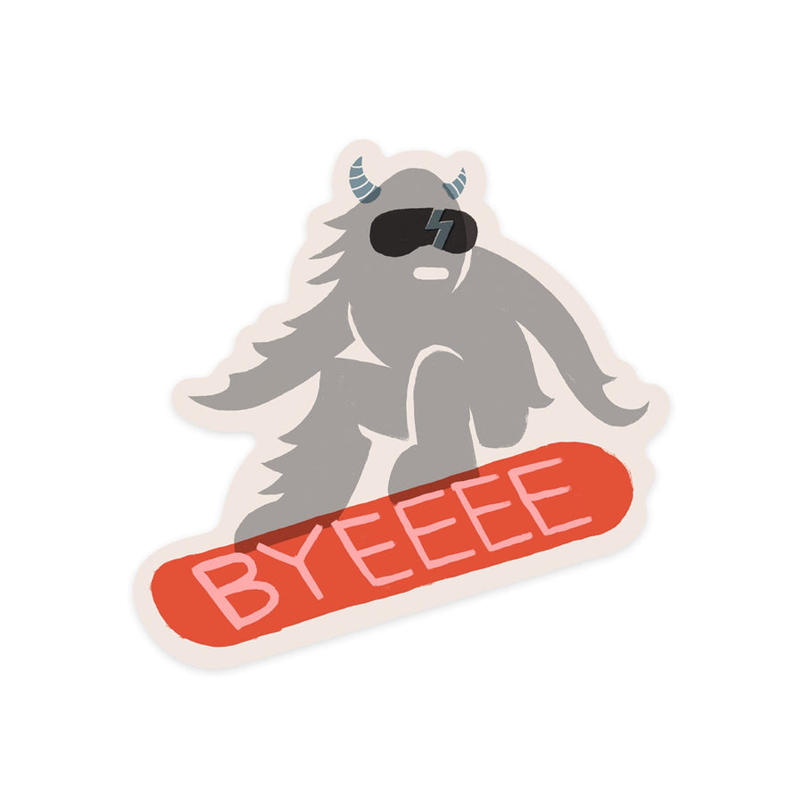 Snow Patrol Series, Byeeee, Contour, Vinyl Sticker Sticker Lantern Press 