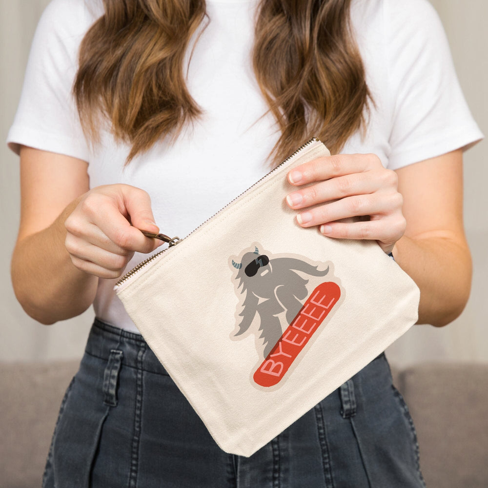 Snow Patrol Series, Byeeee,, Organic Cotton Zipper Pouch, Go Bag Totes Lantern Press 