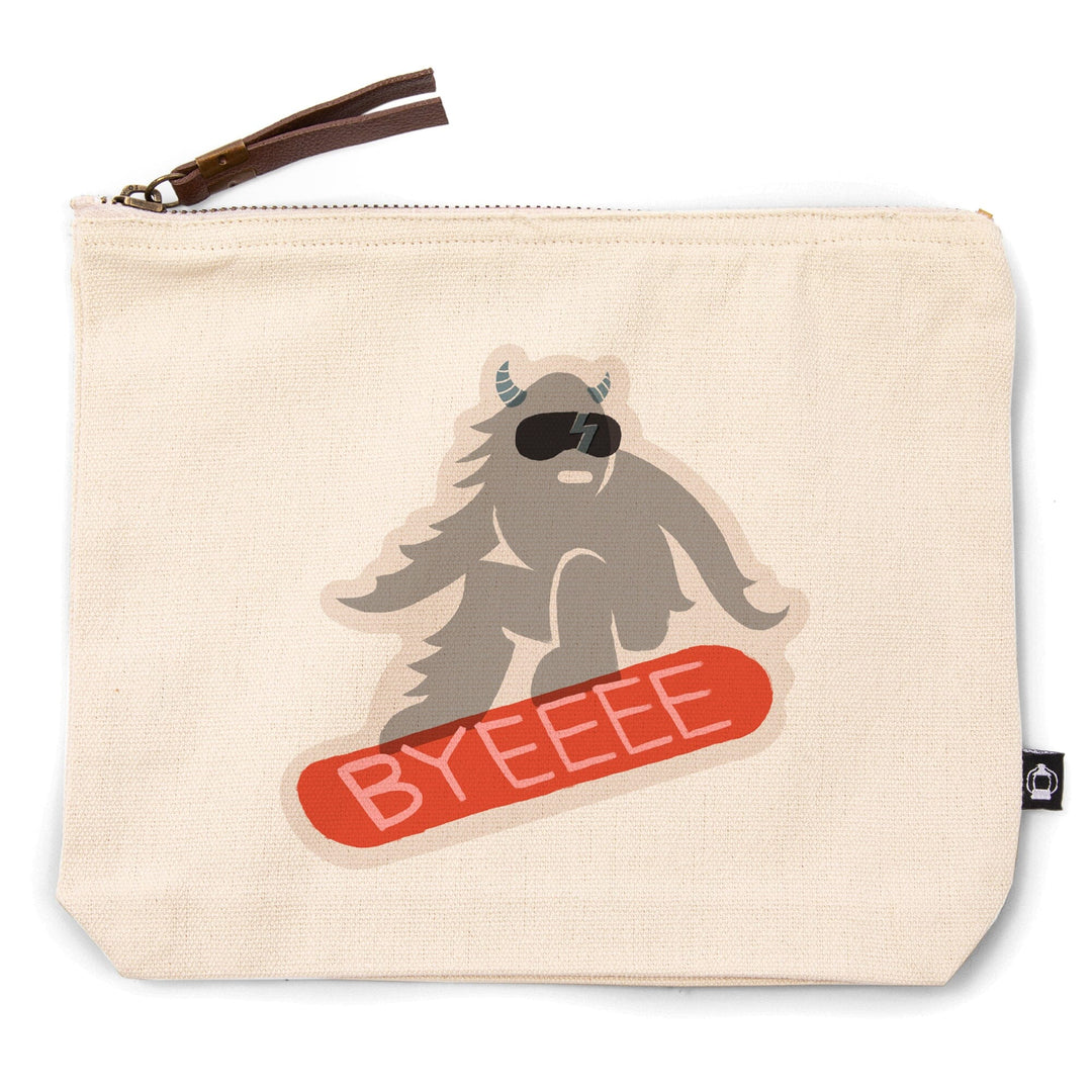 Snow Patrol Series, Byeeee,, Organic Cotton Zipper Pouch, Go Bag Totes Lantern Press 