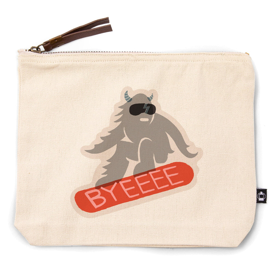 Snow Patrol Series, Byeeee,, Organic Cotton Zipper Pouch, Go Bag Totes Lantern Press 