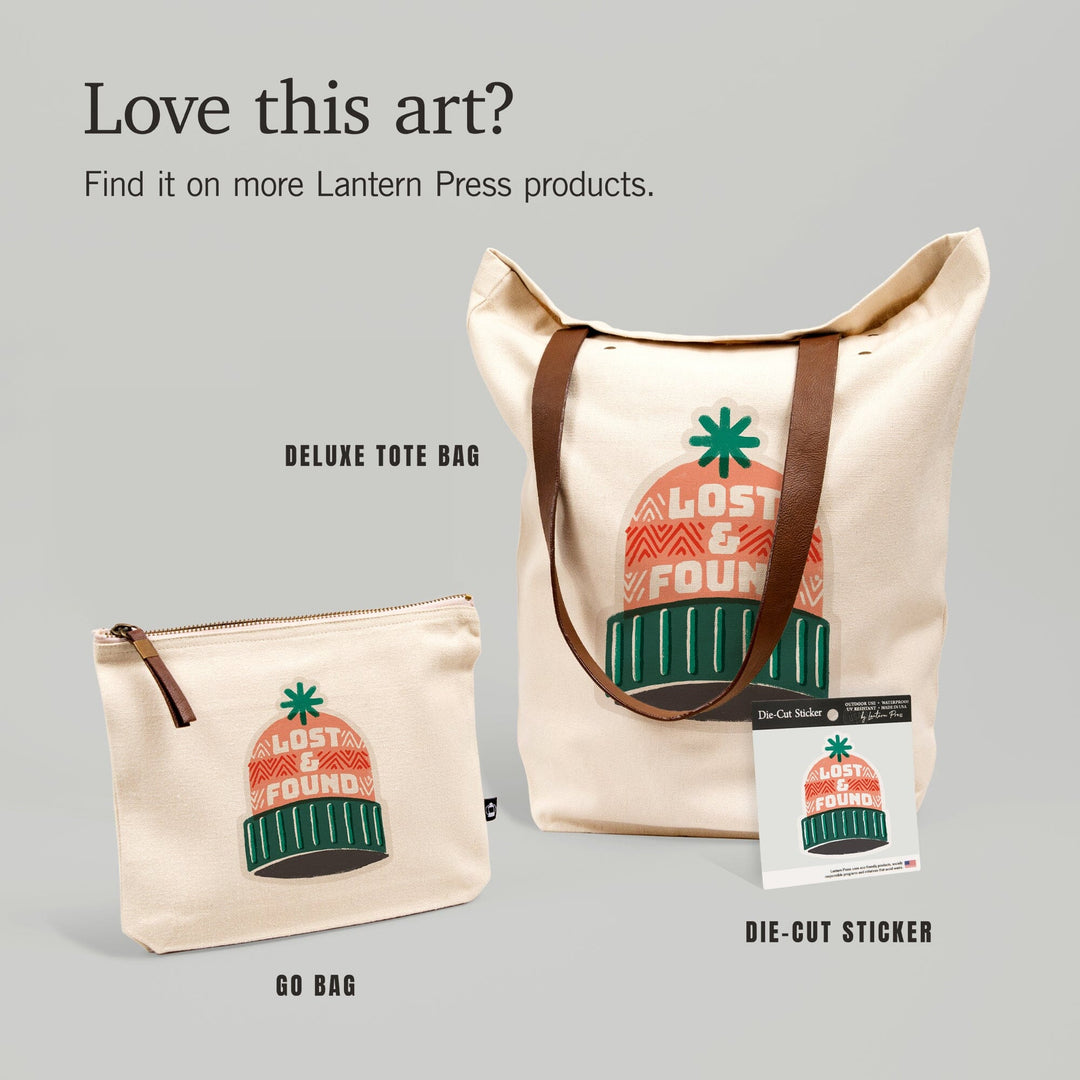 Snow Patrol Series, Lost And Found,, Organic Cotton Zipper Pouch, Go Bag Totes Lantern Press 
