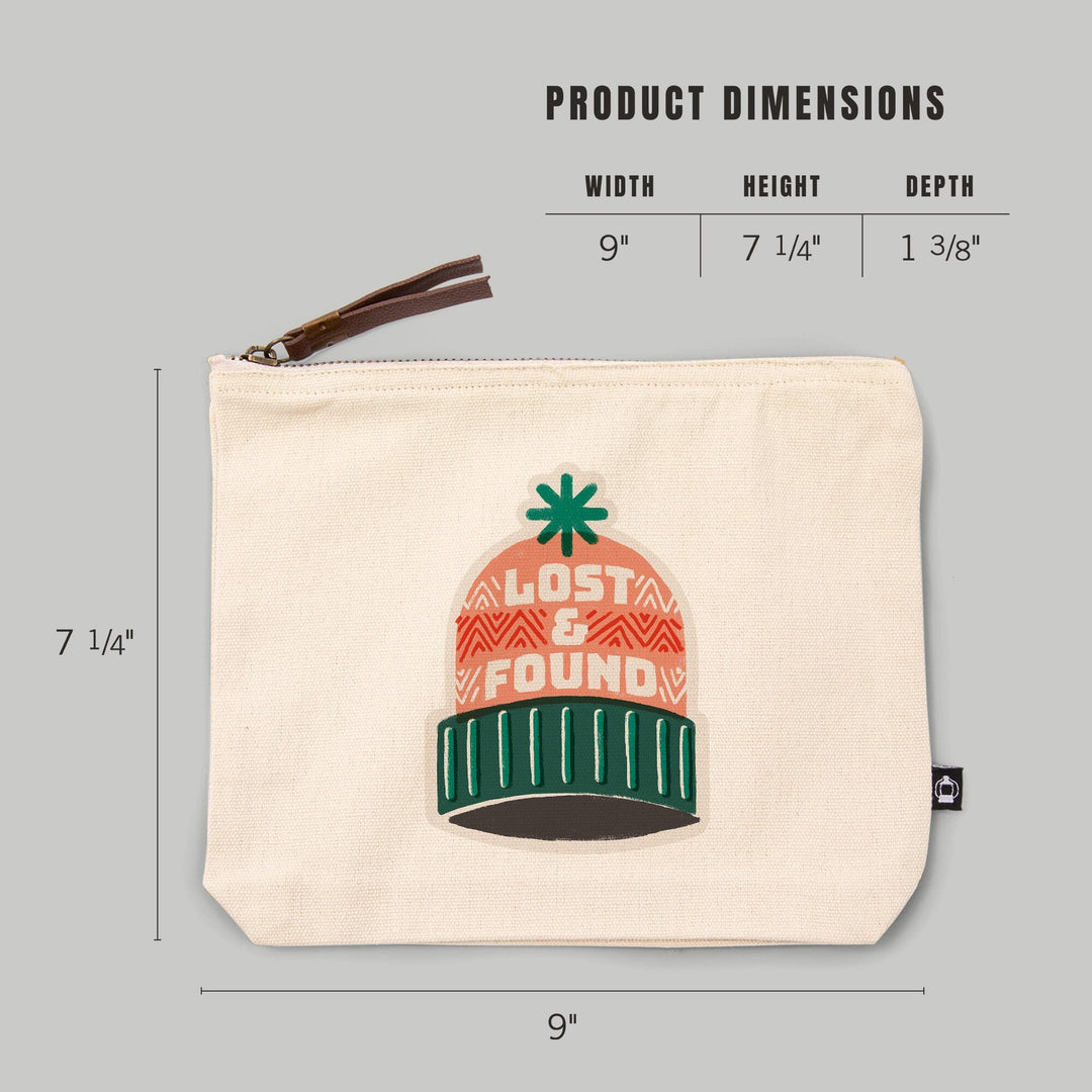 Snow Patrol Series, Lost And Found,, Organic Cotton Zipper Pouch, Go Bag Totes Lantern Press 