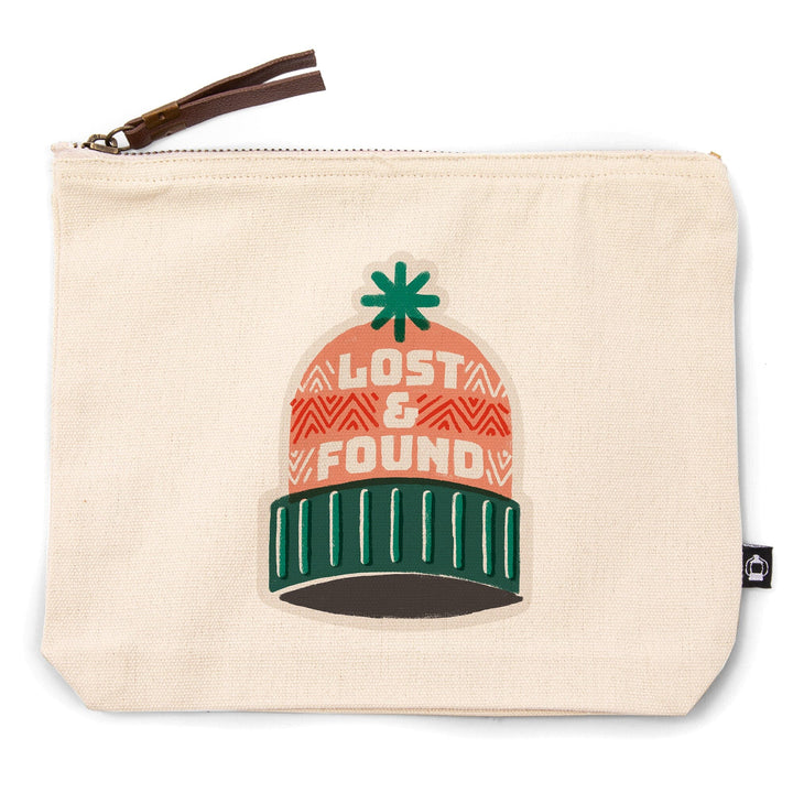 Snow Patrol Series, Lost And Found,, Organic Cotton Zipper Pouch, Go Bag Totes Lantern Press 