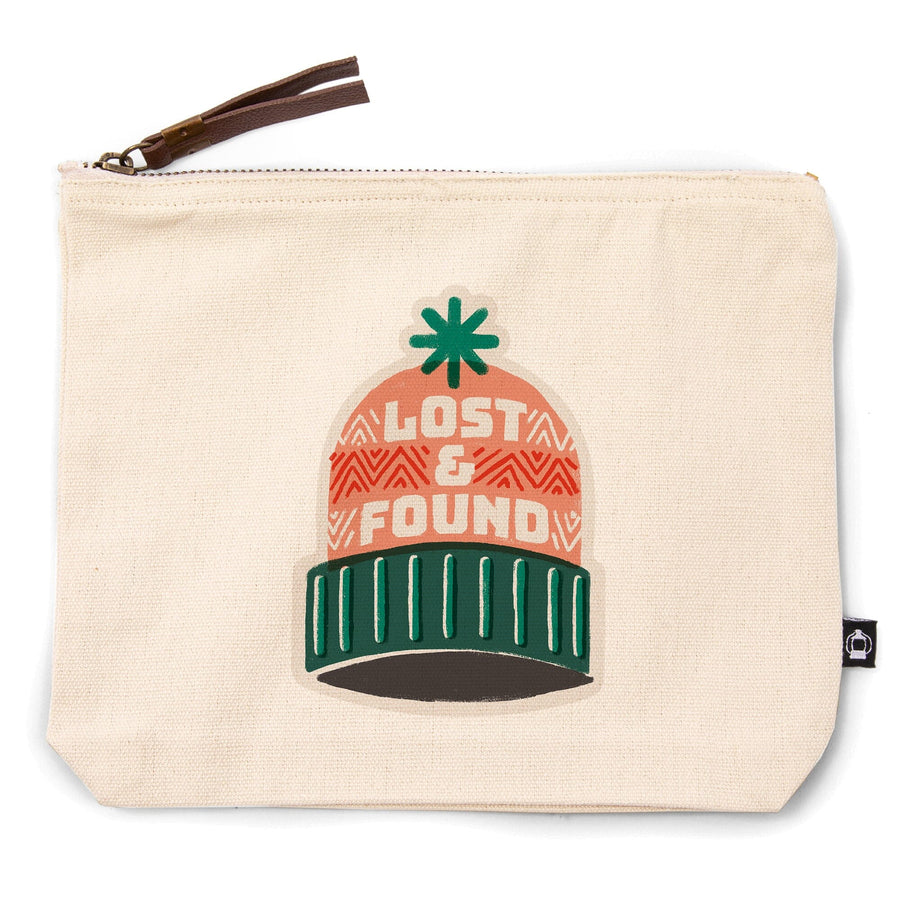Snow Patrol Series, Lost And Found,, Organic Cotton Zipper Pouch, Go Bag Totes Lantern Press 