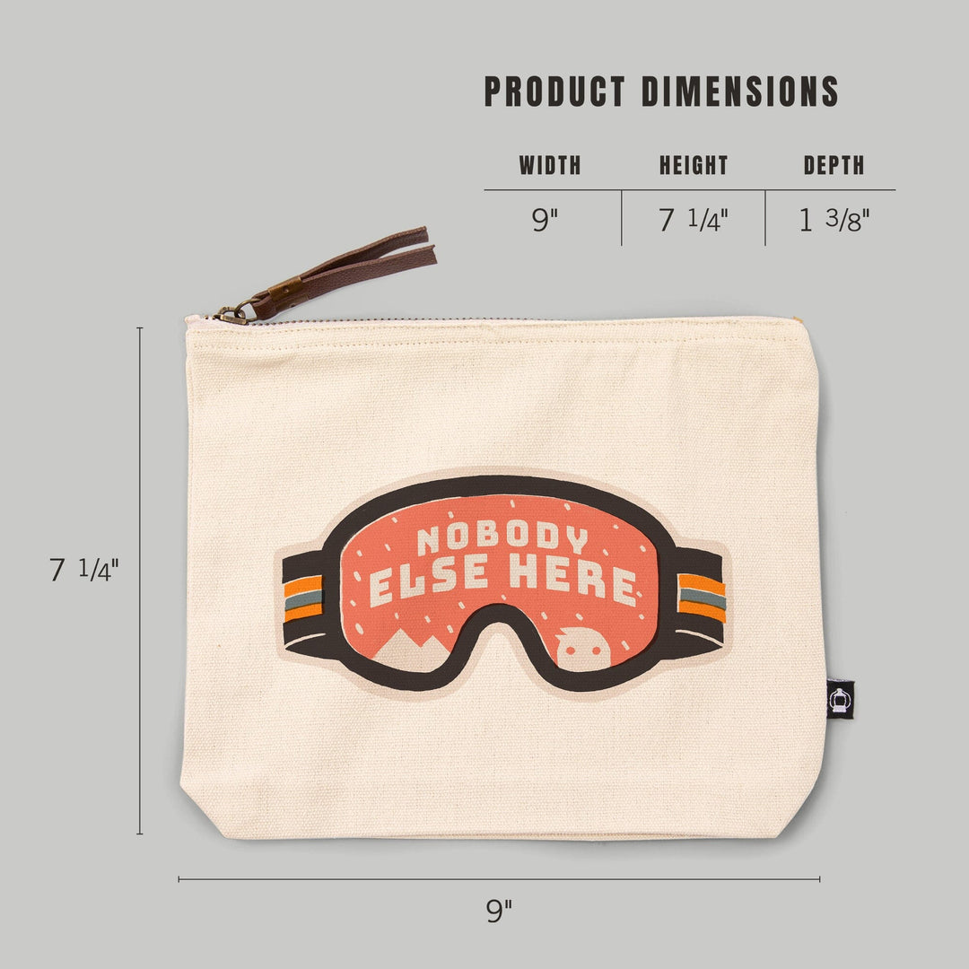 Snow Patrol Series, Nobody Else Here,, Organic Cotton Zipper Pouch, Go Bag Totes Lantern Press 