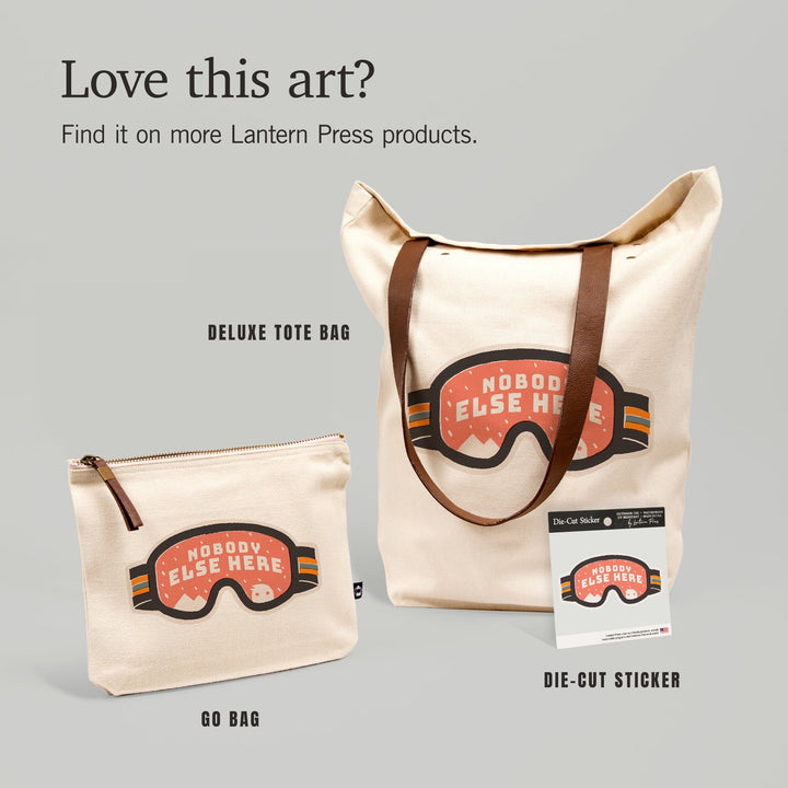 Snow Patrol Series, Nobody Else Here,, Organic Cotton Zipper Pouch, Go Bag Totes Lantern Press 