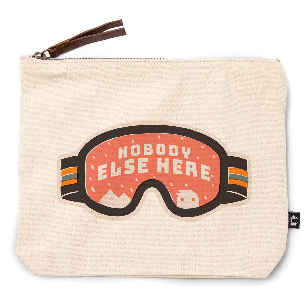 Snow Patrol Series, Nobody Else Here,, Organic Cotton Zipper Pouch, Go Bag Totes Lantern Press 