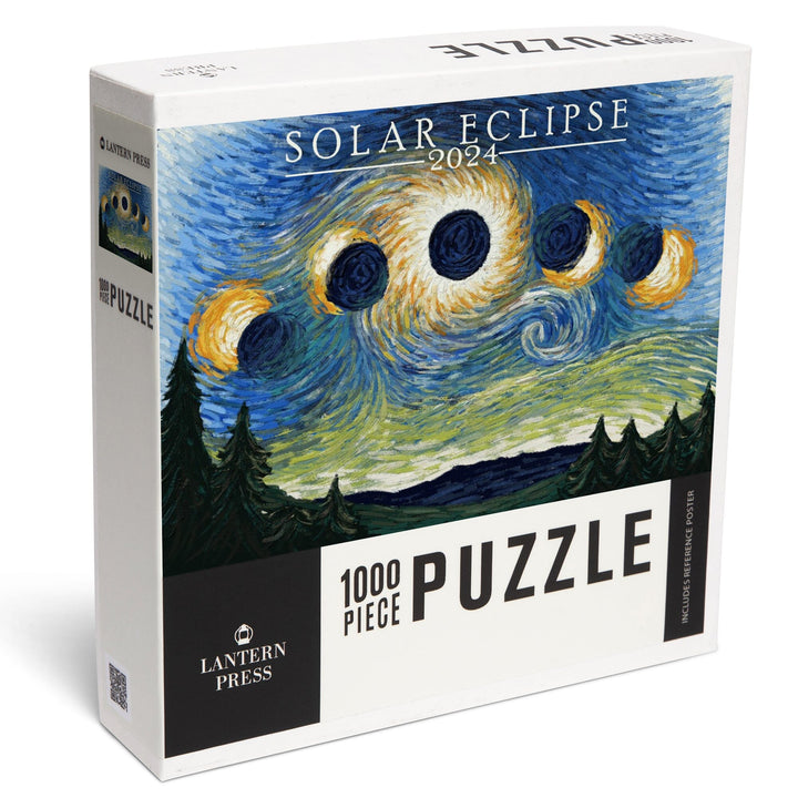 Solar Eclipse 2024, Starry Night, Jigsaw Puzzle Puzzle Lantern Press 