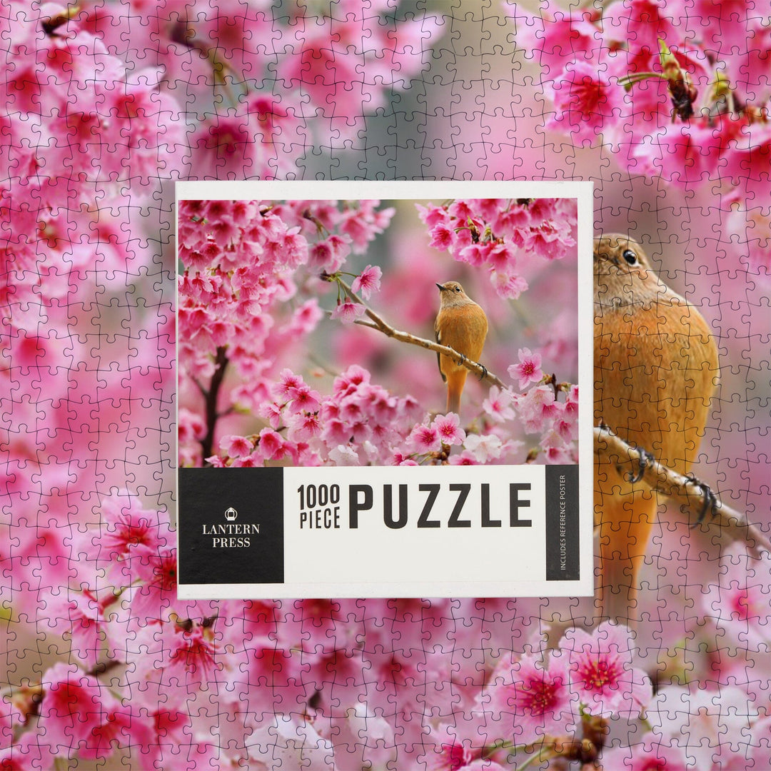 Songbird in Cherry Blossoms, Jigsaw Puzzle Puzzle Lantern Press 