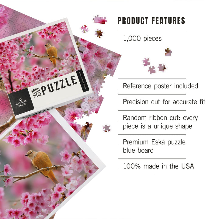 Songbird in Cherry Blossoms, Jigsaw Puzzle Puzzle Lantern Press 
