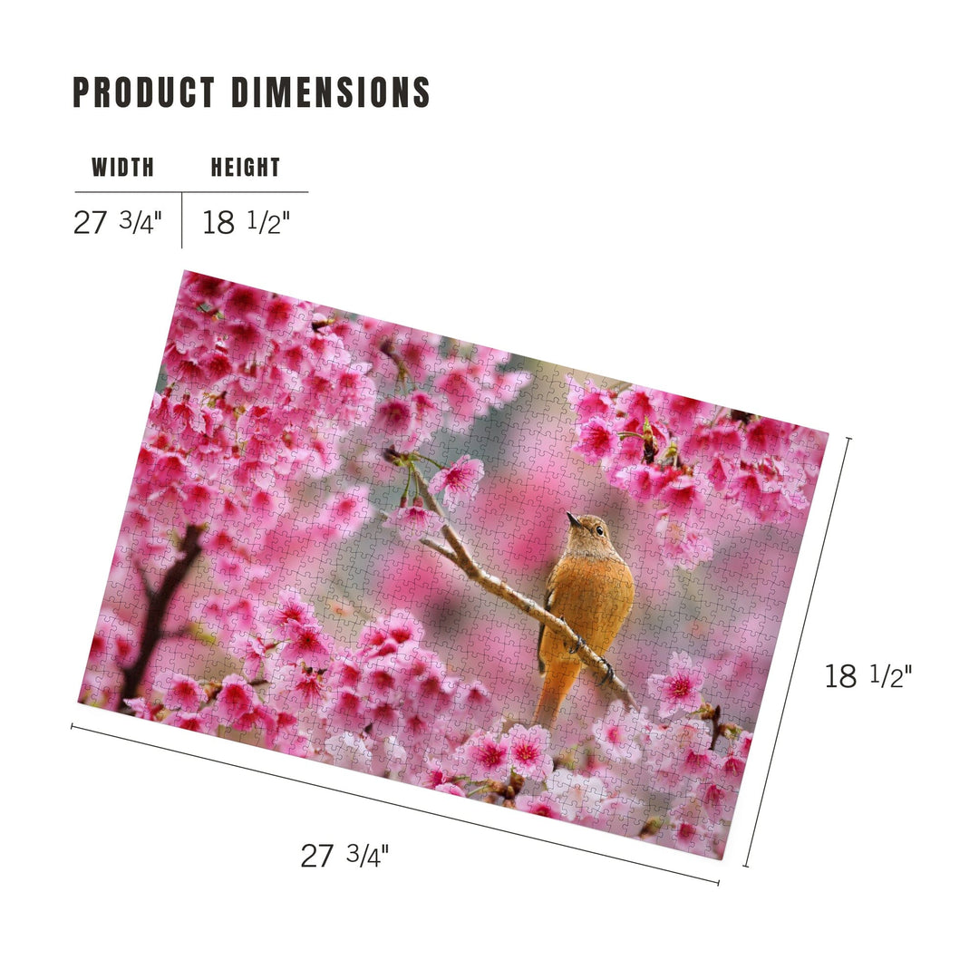 Songbird in Cherry Blossoms, Jigsaw Puzzle Puzzle Lantern Press 