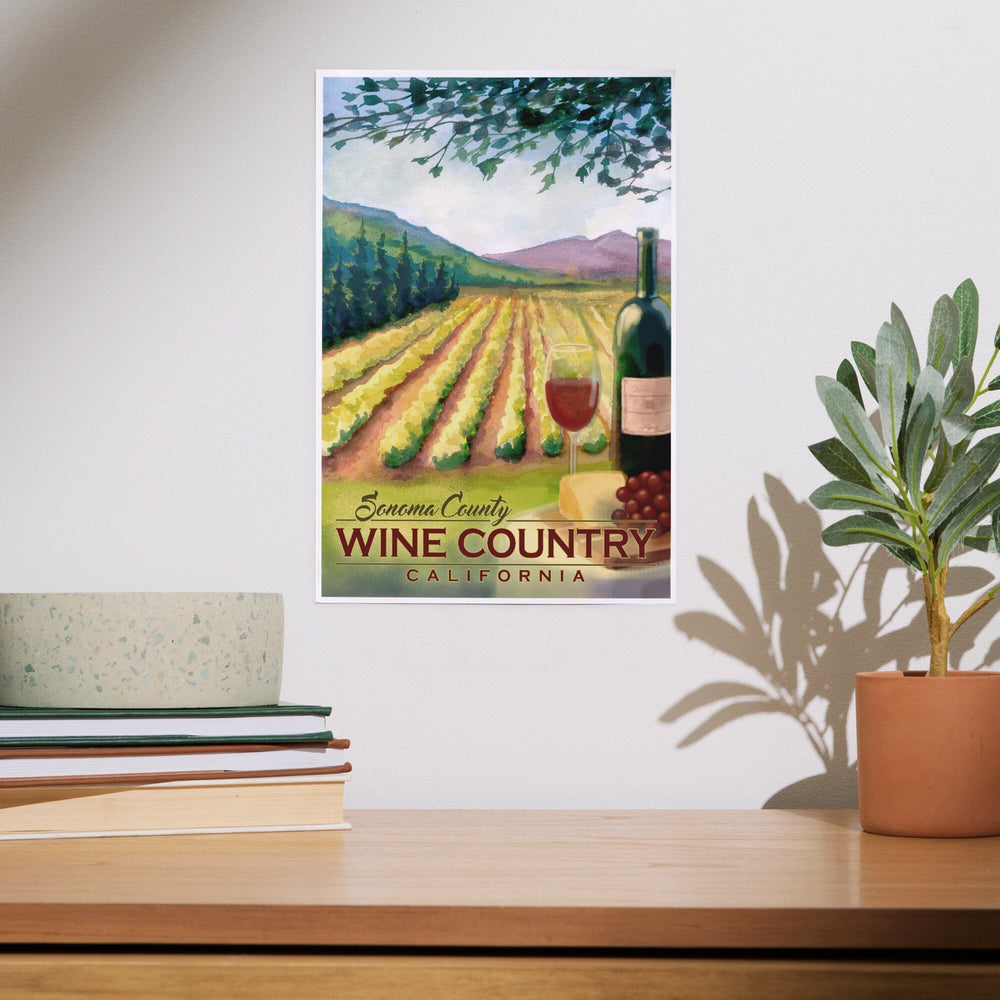 Sonoma County Wine Country, California, Art & Giclee Prints Art Lantern Press 