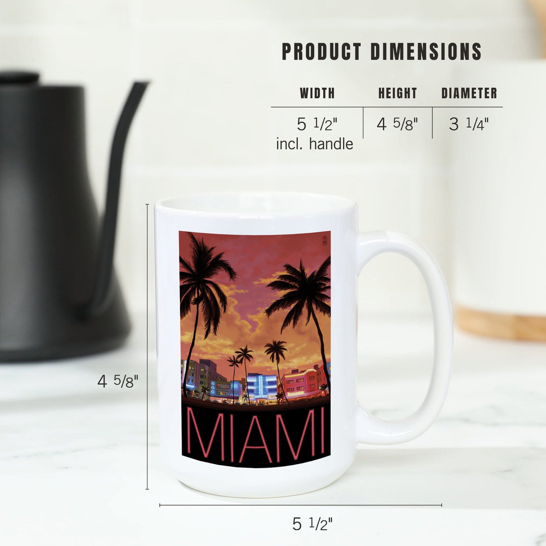 South Beach Miami, Florida, Ceramic Mug Mugs Lantern Press 