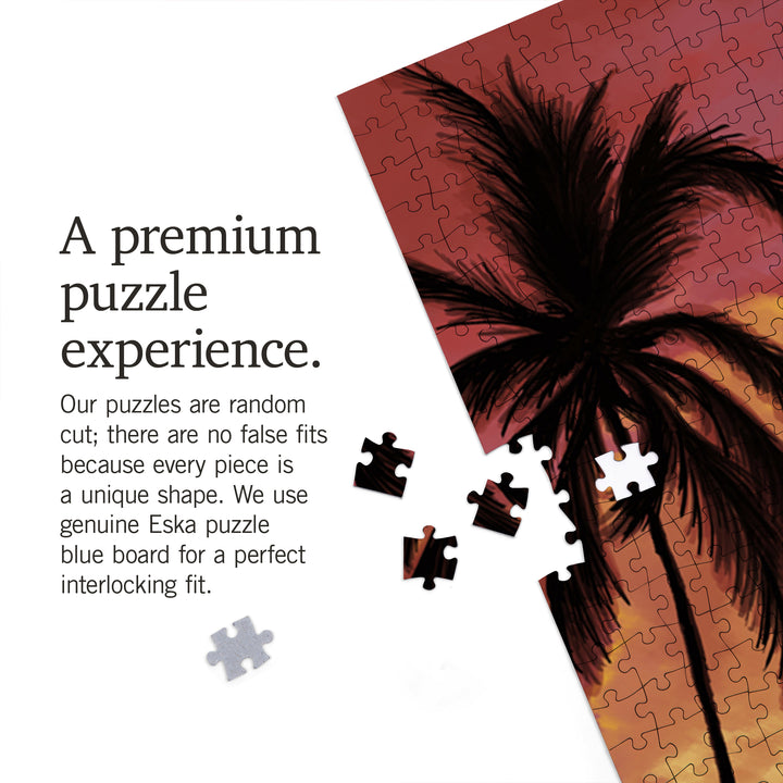 South Beach Miami, Florida, Jigsaw Puzzle Puzzle Lantern Press 