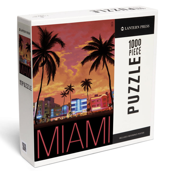 South Beach Miami, Florida, Jigsaw Puzzle Puzzle Lantern Press 