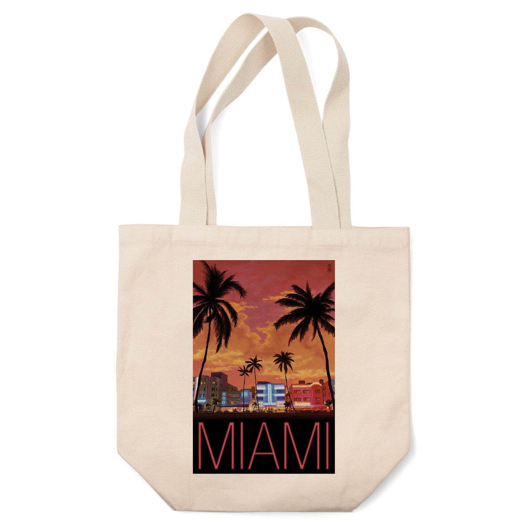 South Beach Miami, Florida, Lantern Press Artwork, Tote Bag Totes Lantern Press 
