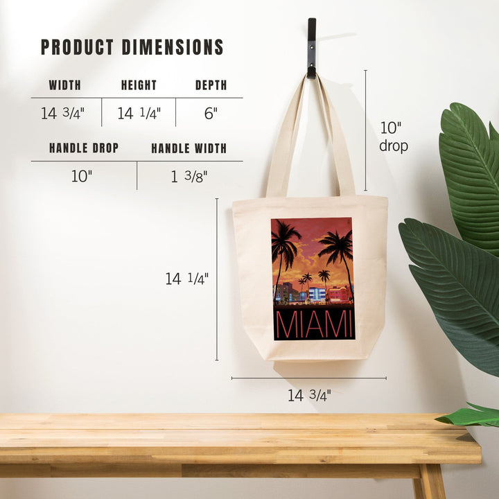 South Beach Miami, Florida, Tote Bag Totes Lantern Press 