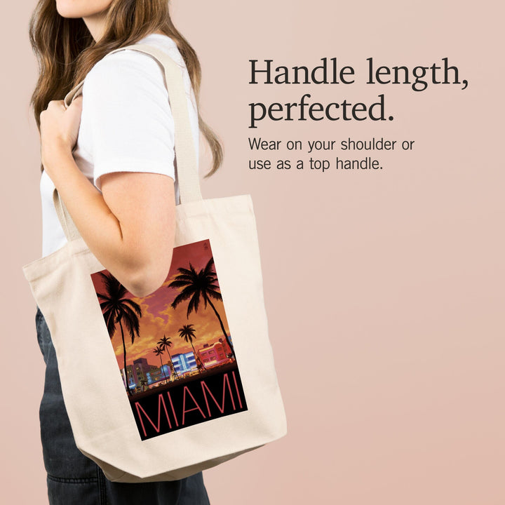 South Beach Miami, Florida, Tote Bag Totes Lantern Press 