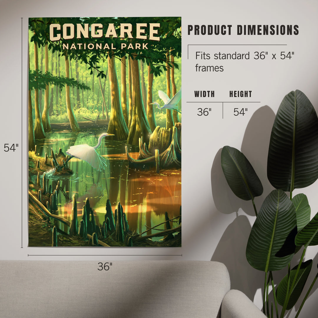 South Carolina, Oil Painting, Congaree National Park, Art & Giclee Prints Art Lantern Press 