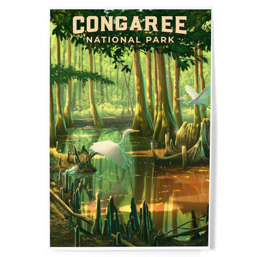 South Carolina, Oil Painting, Congaree National Park, Art & Giclee Prints Art Lantern Press 