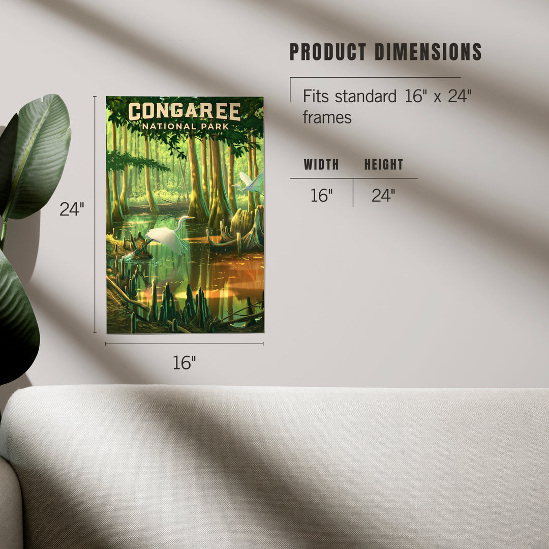 South Carolina, Oil Painting, Congaree National Park, Art & Giclee Prints Art Lantern Press 