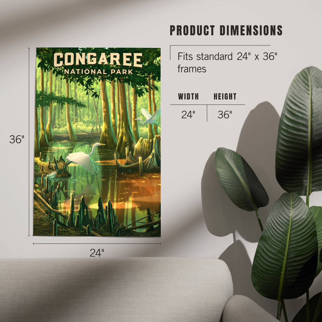 South Carolina, Oil Painting, Congaree National Park, Art & Giclee Prints Art Lantern Press 