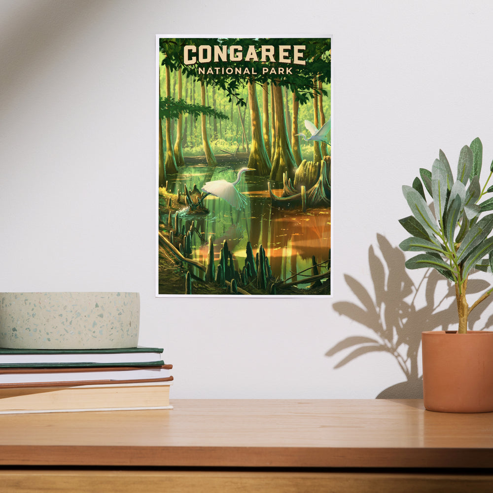 South Carolina, Oil Painting, Congaree National Park, Art & Giclee Prints Art Lantern Press 