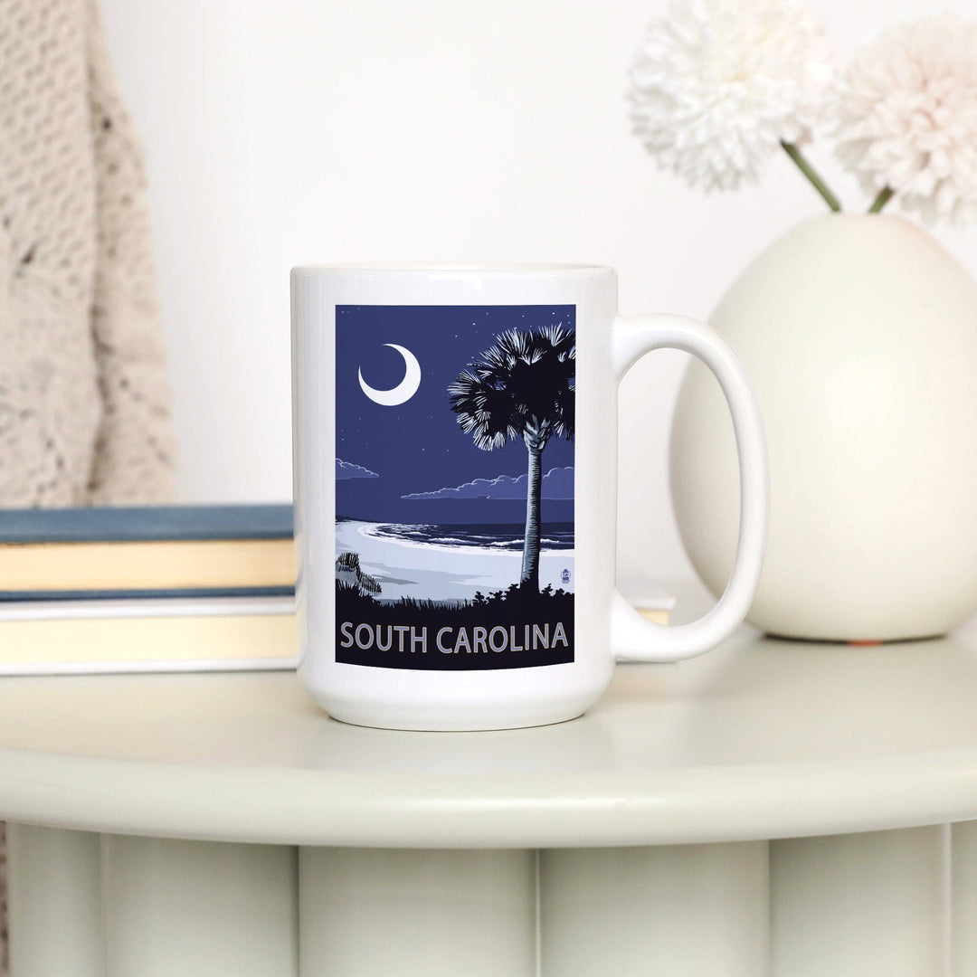South Carolina, Palmetto Moon, Ceramic Mug Mugs Lantern Press 