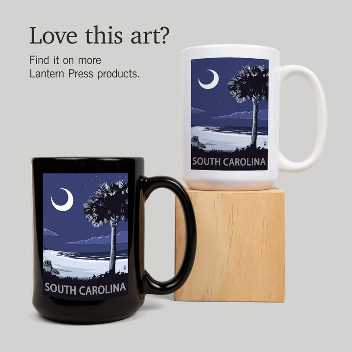 South Carolina, Palmetto Moon, Ceramic Mug Mugs Lantern Press 