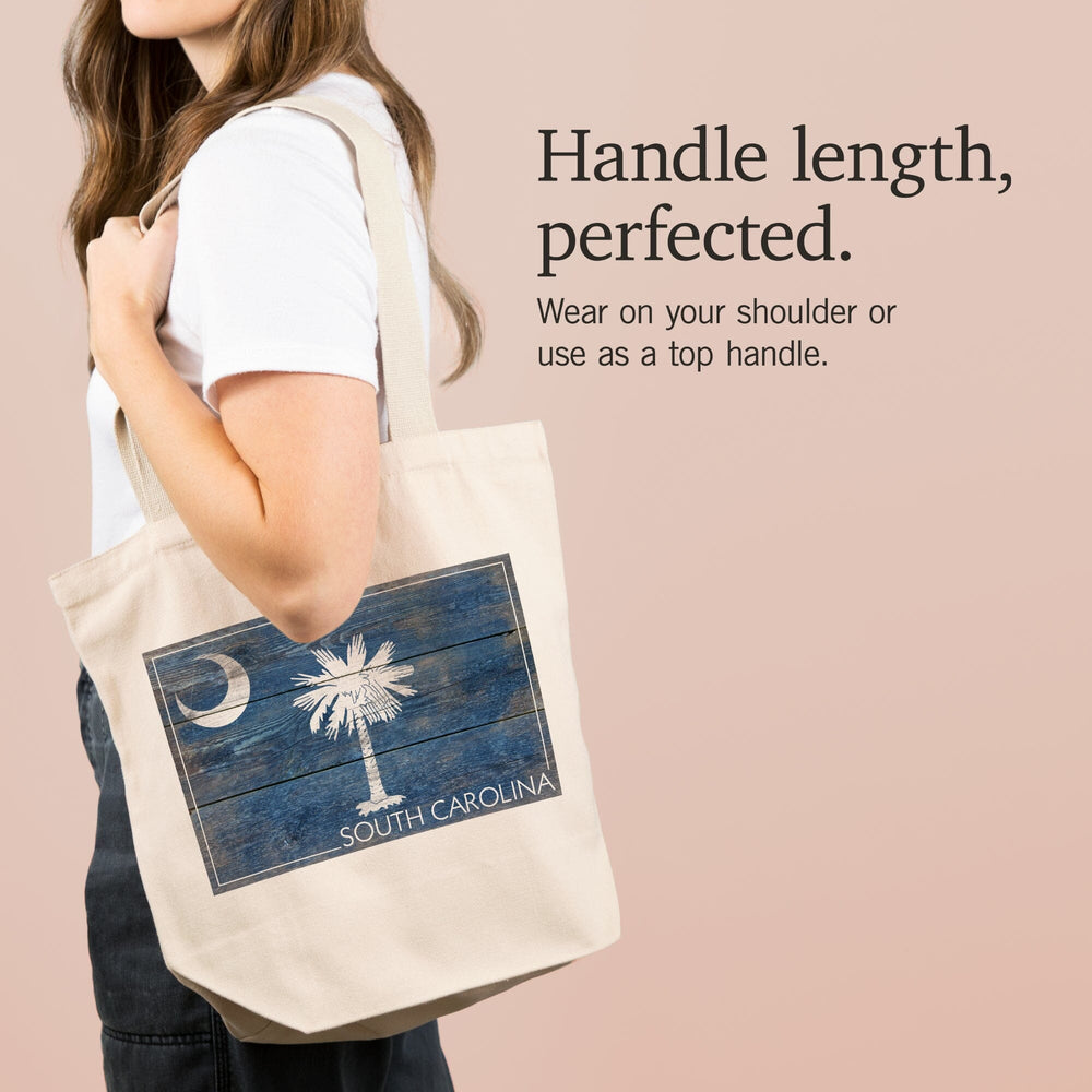 South Carolina, Rustic State Flag, Tote Bag Totes Lantern Press 