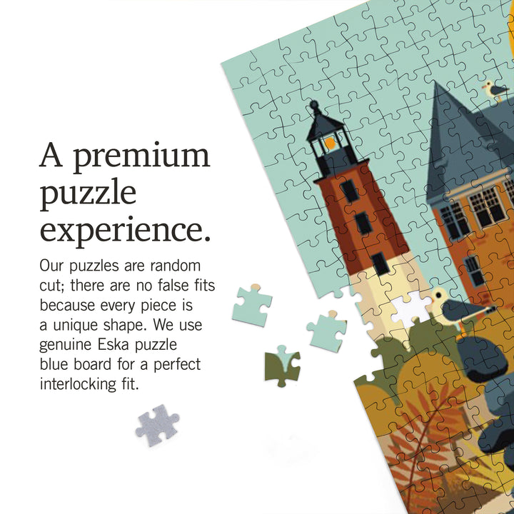South County, Rhode Island, Geometric, Jigsaw Puzzle Puzzle Lantern Press 