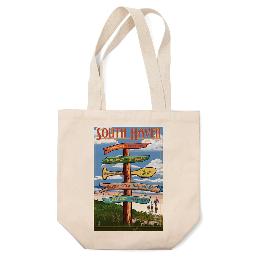 South Haven, Michigan, Destination Sign, Tote Bag Totes Lantern Press 