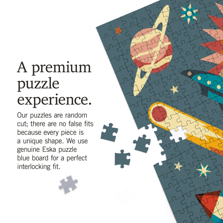 Space Geometric, Jigsaw Puzzle Puzzle Lantern Press 