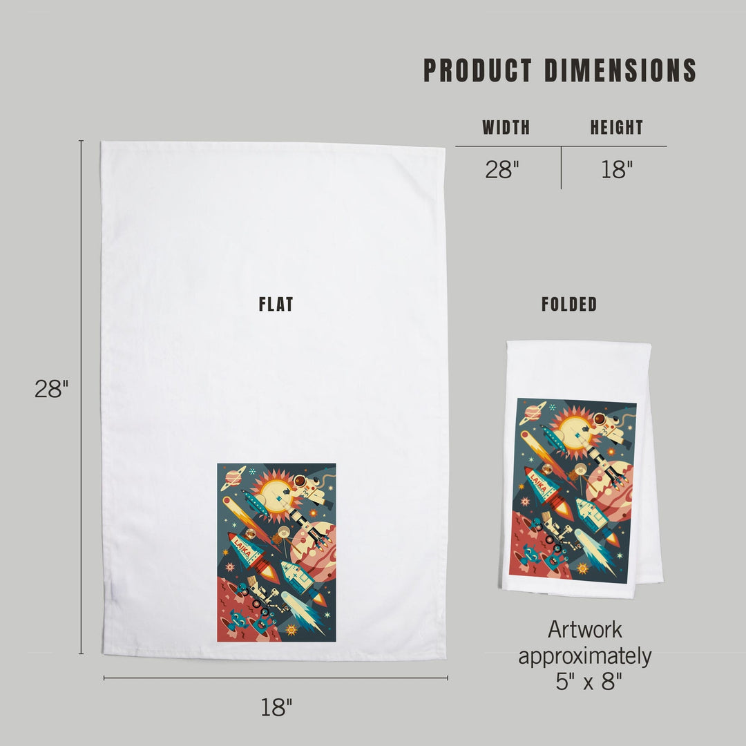 Space Geometric, Organic Cotton Kitchen Tea Towels Kitchen Lantern Press 