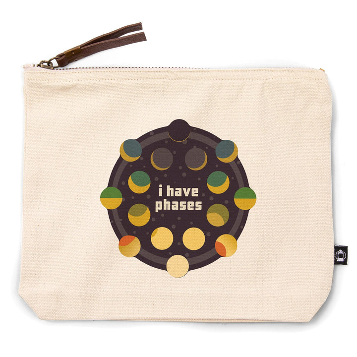 Space Is The Place Collection, Moon Phase, I Have Phases, Contour, Accessory Go Bag Totes Lantern Press 