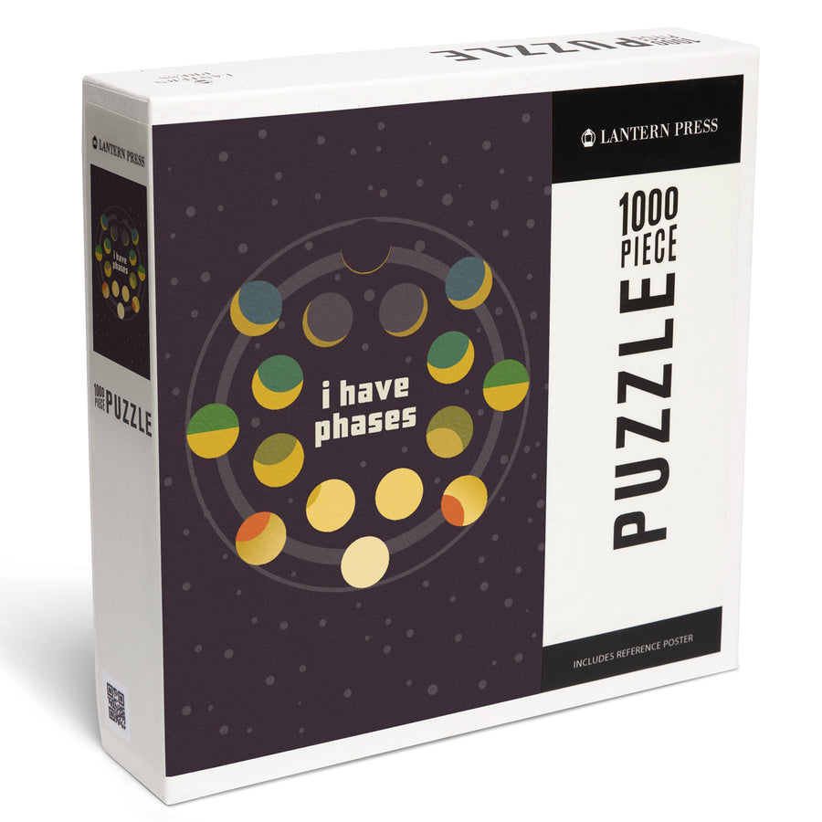 Space Is The Place Collection, Moon Phase, I Have Phases, Jigsaw Puzzle Puzzle Lantern Press 