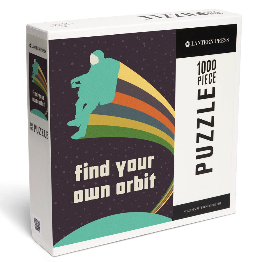 Space Is The Place Collection, Rainbow Astronaut With Jetpack, Find Your Own Orbit, Jigsaw Puzzle Puzzle Lantern Press 