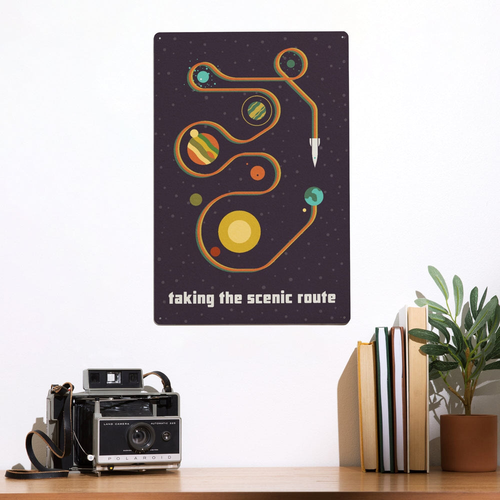 Space Is The Place Collection, Solar System, Taking The Scenic Route, Metal Signs Metal Lantern Press 