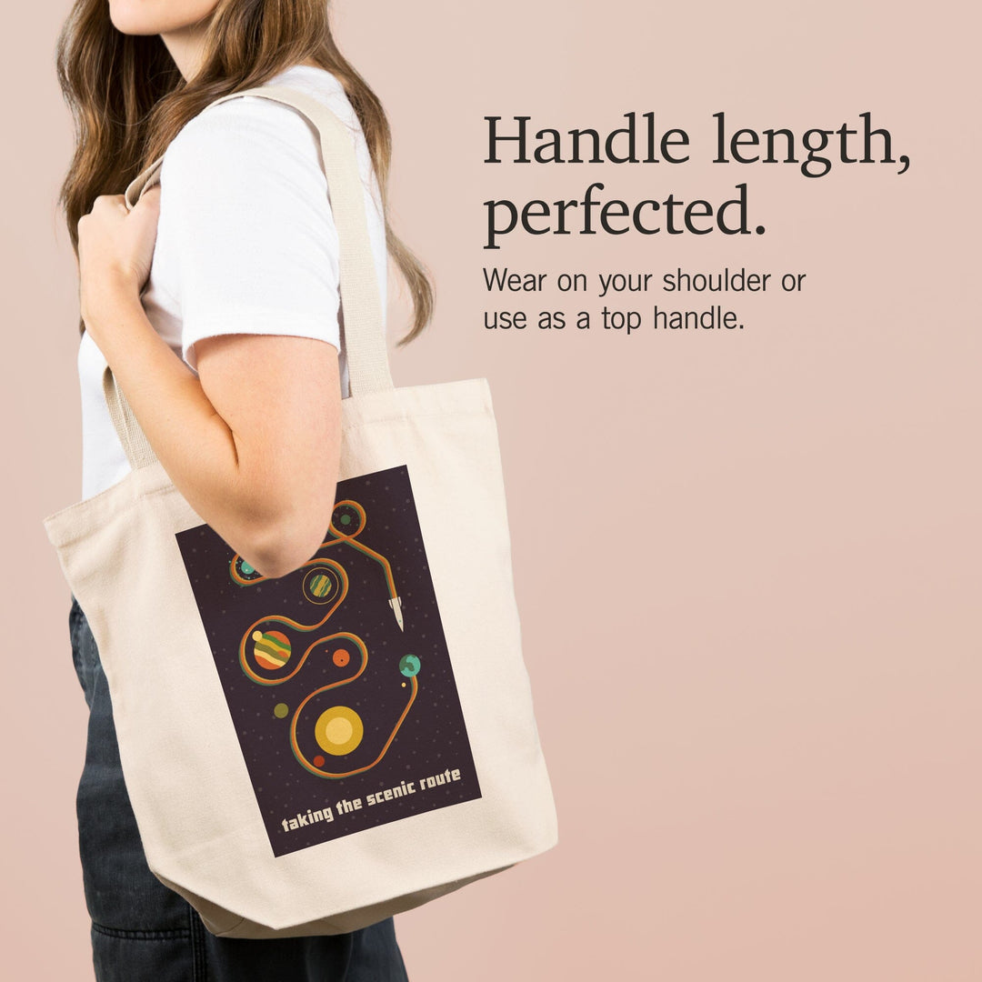 Space Is The Place Collection, Solar System, Taking The Scenic Route, Tote Bag Totes Lantern Press 