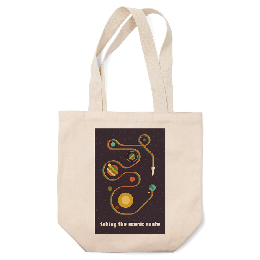 Space Is The Place Collection, Solar System, Taking The Scenic Route, Tote Bag Totes Lantern Press 